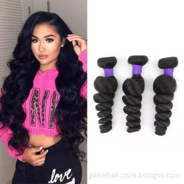 Unprocessed Wholesale Peruvian Human Hair Extension 9A 10A  11A 12A Grade Virgin Peruvian Loose Wave Bundle Hair